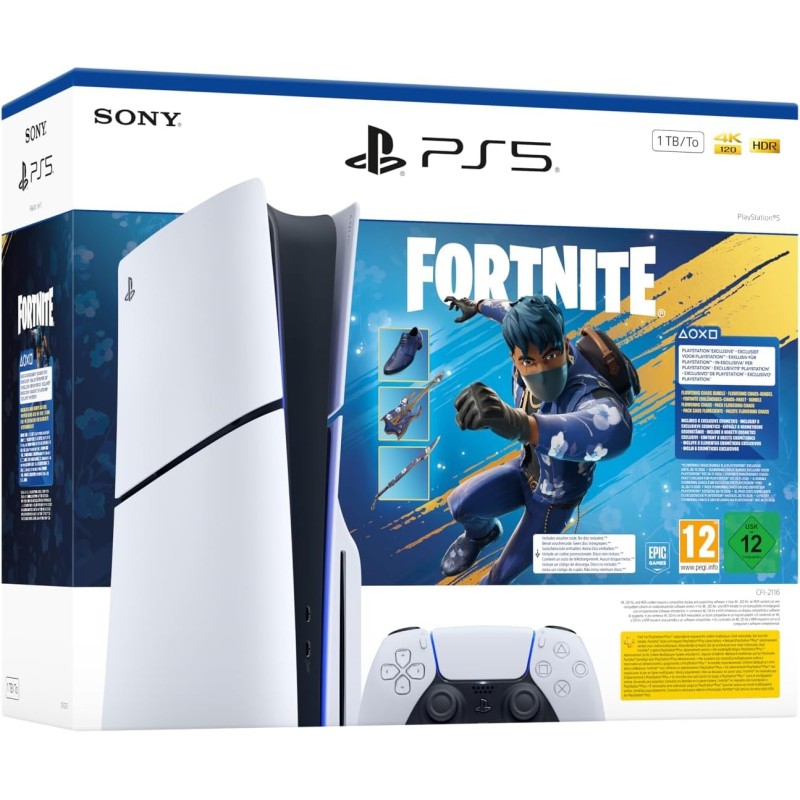 Playstation 5 Slim Édition Fortnite avec 1 Manette Sans Fil DualSense