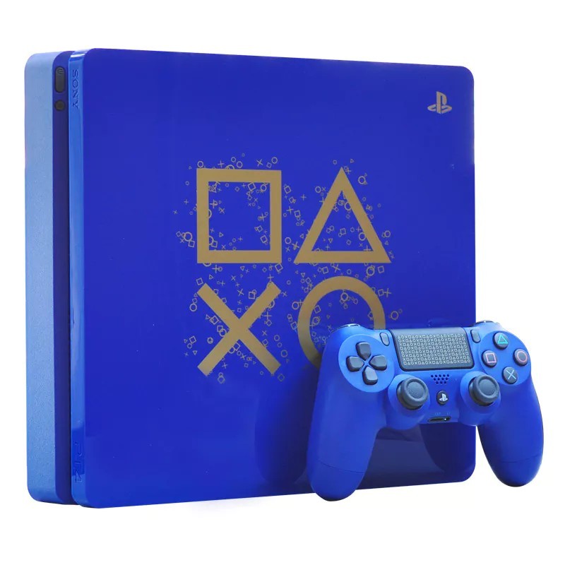 Playstation 4 Slim Days Of Play ÉDITION LIMITÉ avec 1 Manette Sans Fil - Reconditionné