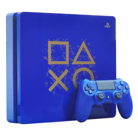 Playstation 4 Slim Days Of Play ÉDITION LIMITÉ avec 1 Manette Sans Fil - Reconditionné