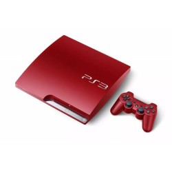 Playstation 3 Slim 320Go Édition Scarlet Red + Manette | Reconditionné