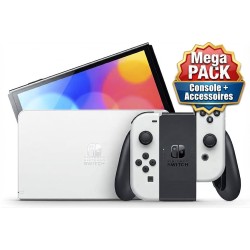 MEGA PACK Nintendo Switch OLED Édition Blanche + Accessoires